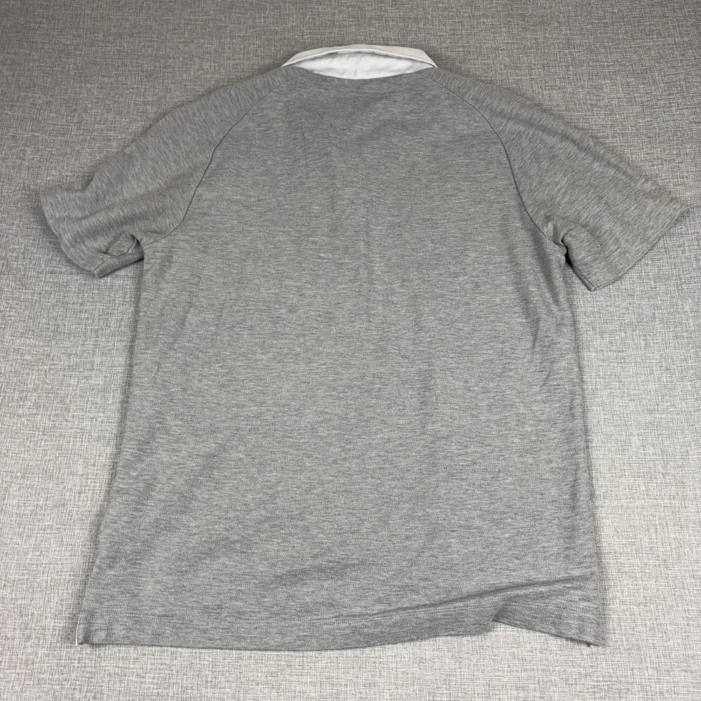 Nike Golf Dri-FIT Polo Shirt Mens L Gray Pocket Golf Short Sleeve Performance